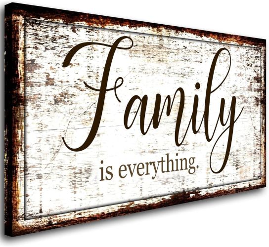 Family is Everything Wall Decor-Rustic Family Quote Print Canvas for Farmhouse-Family Signs Canvas Wall Art-Retro Artwork Wall Decoration for Living R Family is Everything Wall Decor-Rustic Family Quote Print Canvas for Farmhouse-Family Signs Canvas Wall Art-Retro Artwork Wall Decoration for Living R